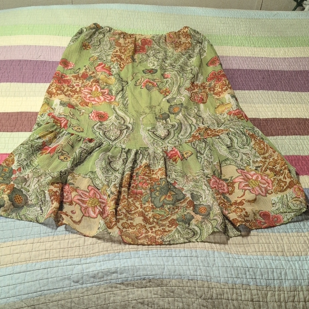 Rue21 Multicolor Floral A-Line Skirt